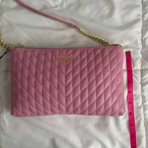Karl Lagerfeld Paris Karolina Pink Crossbody NWT - Picture 6 of 9